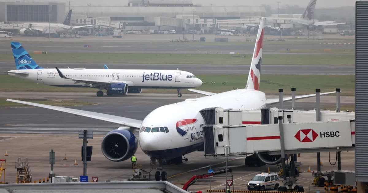 London’s Heathrow airport traffic dips due to Mideast war