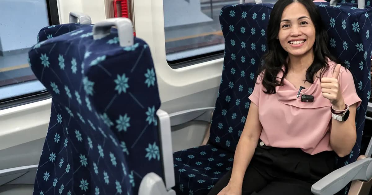 Teo 表示，乘坐新的 ETS 服务后，请带上一件夹克