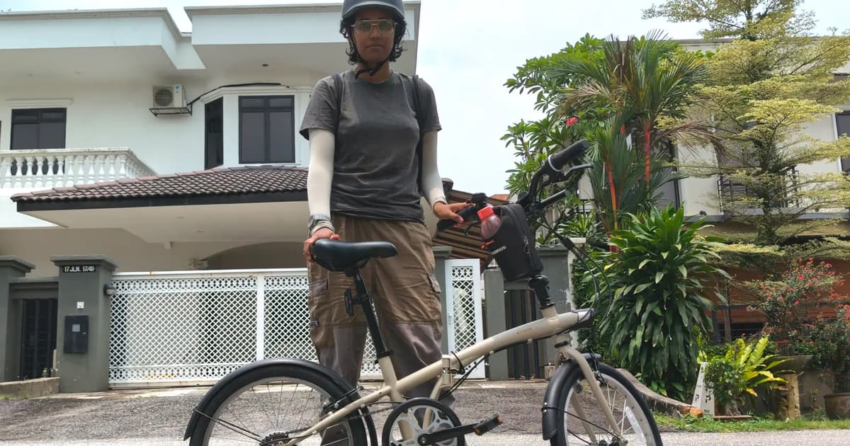 Meshalini rides against the rush