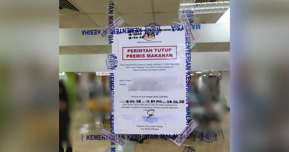Penang hospital cafeteria shut over hygiene issues, cockroaches