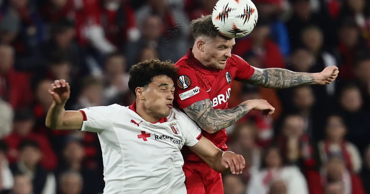 Freiburg beat 10-man Braga 3-1 to reach Europa League final