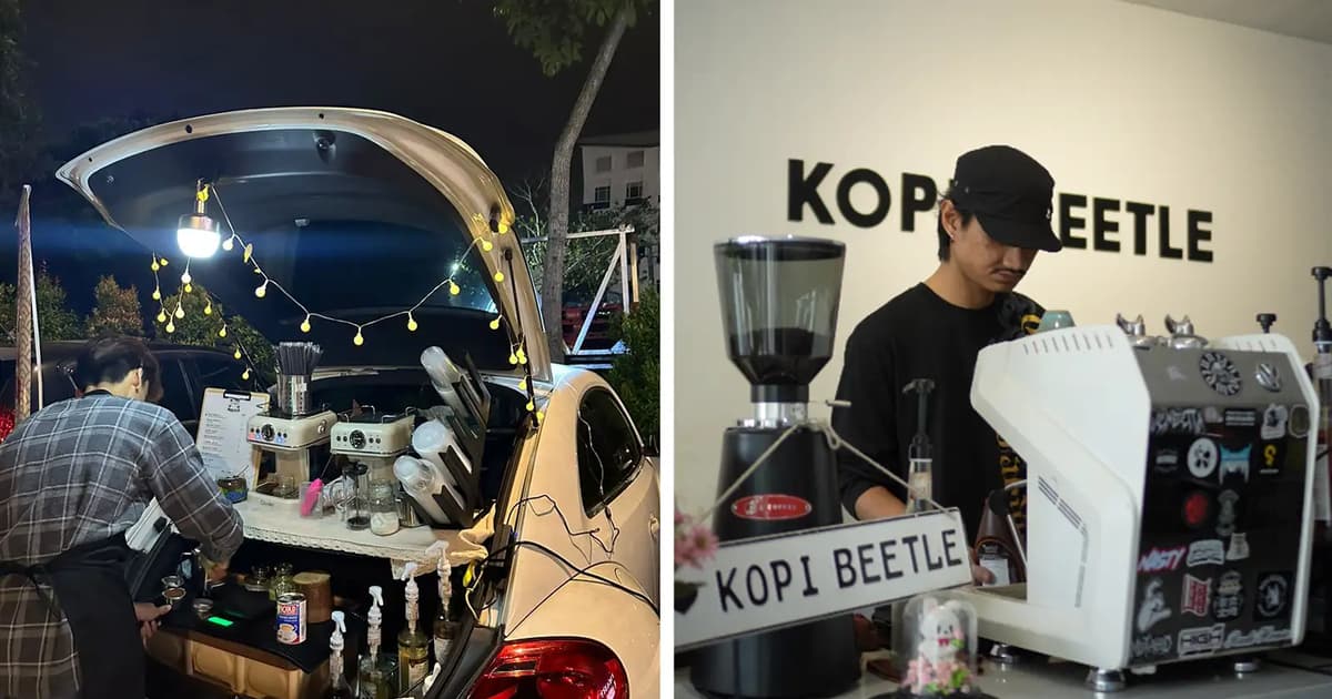 From car boot to a café called Kopi Beetle