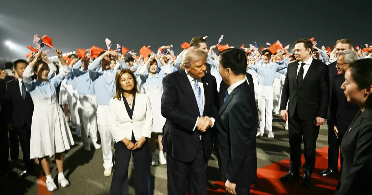 Trump arrives in China for superpower summit with Xi