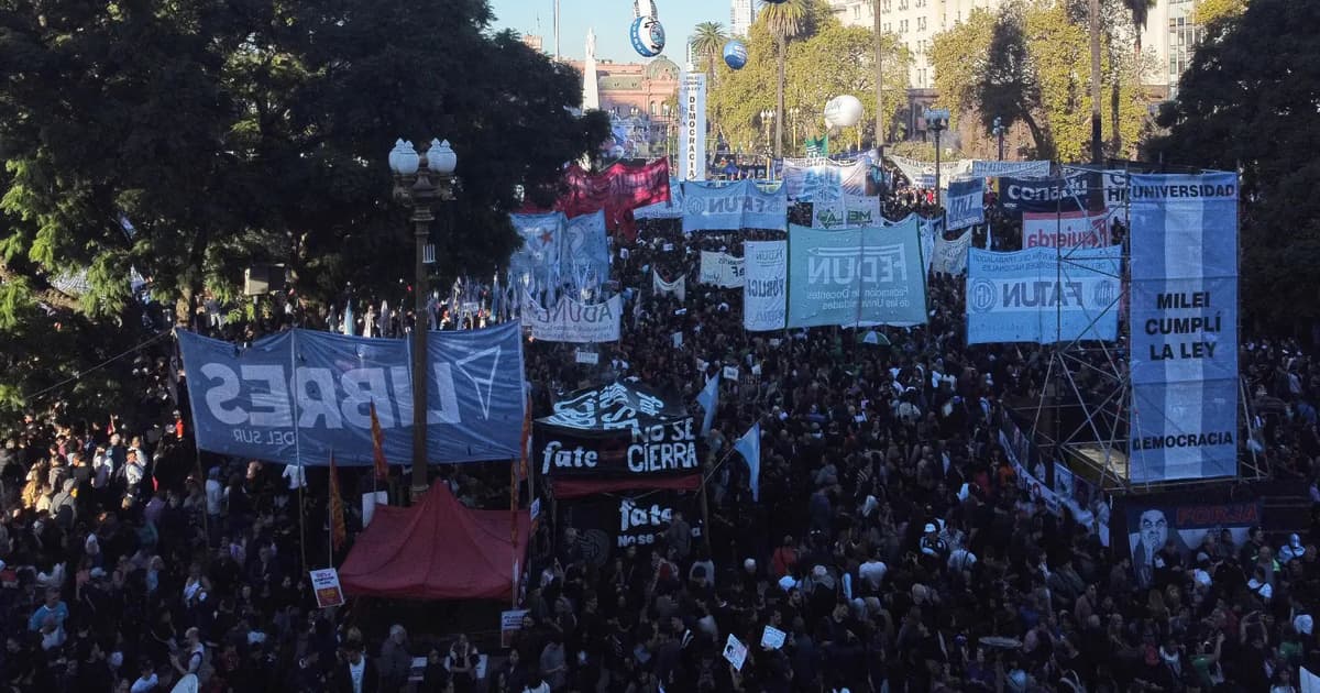 Tens of thousands demonstrate in Argentina over Milei’s university cuts