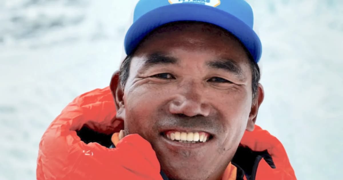 Legendary Sherpa guide summits Everest for record 32nd time