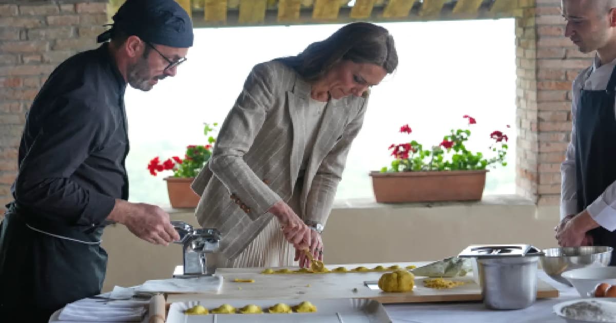 Princess Catherine wraps up Italy visit with pasta class