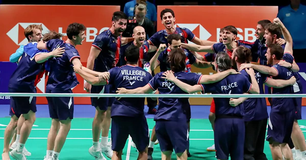 France edge closer to historic Thomas Cup triumph