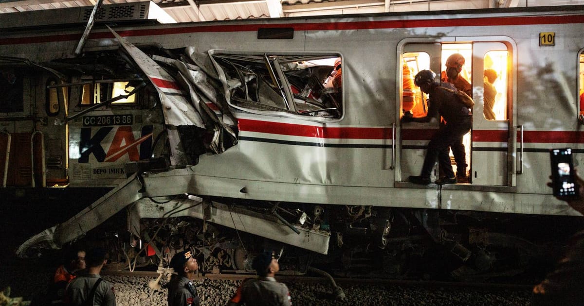 Trains collide near Jakarta, killing four, injuring dozens