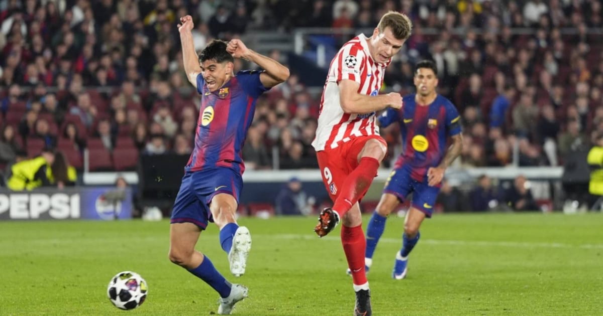 Atletico punish 10-man Barca, take control of Champions League tie