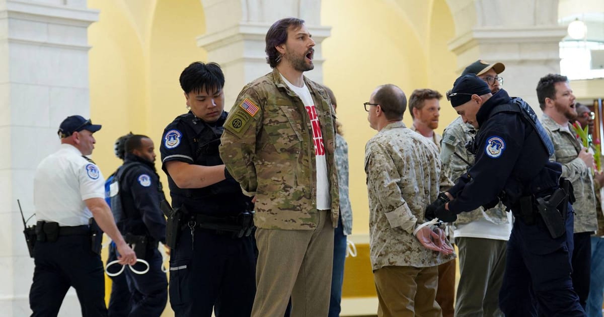 US military veterans protesting Iran war detained on Capitol Hill