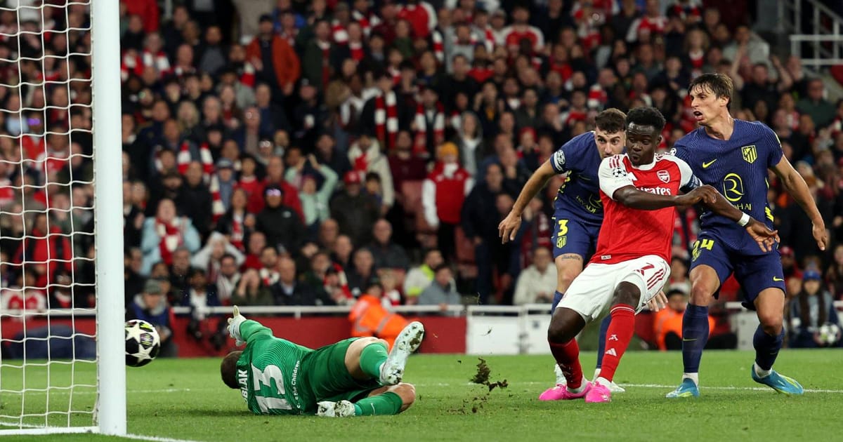 Saka sends Arsenal past Atletico into Champions League final