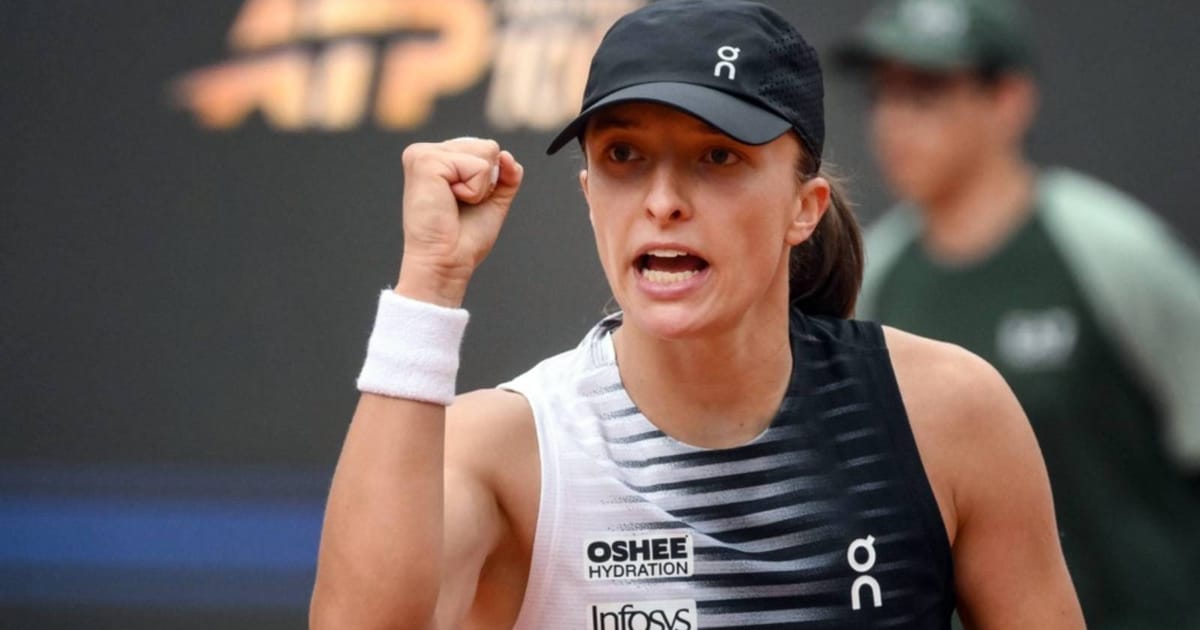 Swiatek beats Pegula to reach Rome semi-final against Svitolina