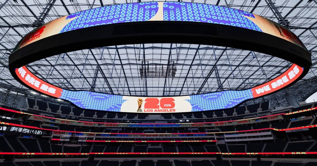 Los Angeles stadium undergoes World Cup facelift