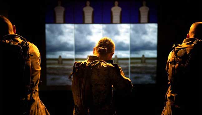 female-marine-shoots