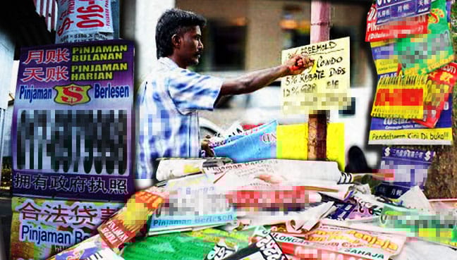 Loan shark posters, ads ‘flood’ Malay housing areas