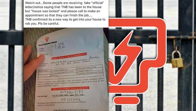 Notis rumah berkunci TNB bukan ‘palsu’