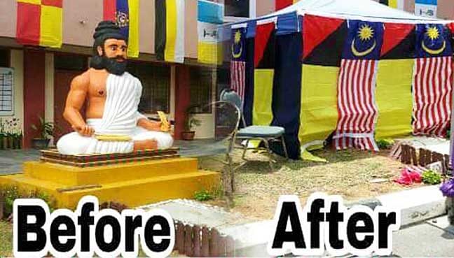 Sekolah nafi patung tokoh sastera Tamil ditutup