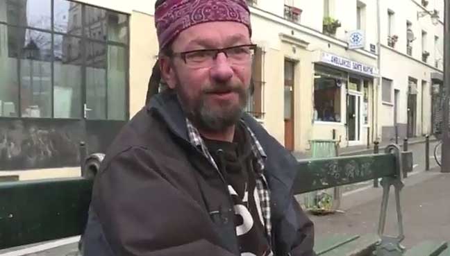 Down but not out: French homeless man takes Twitter by storm