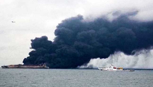 Oil slick off China coast trebles in size