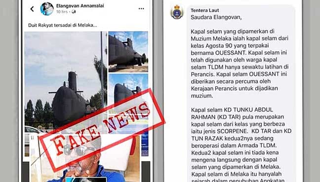 Itu kapal selam lama, TLDM jelaskan gambar di Muzium Melaka