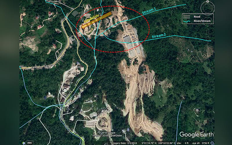 Danger of another landslide at Bukit Kukus construction site