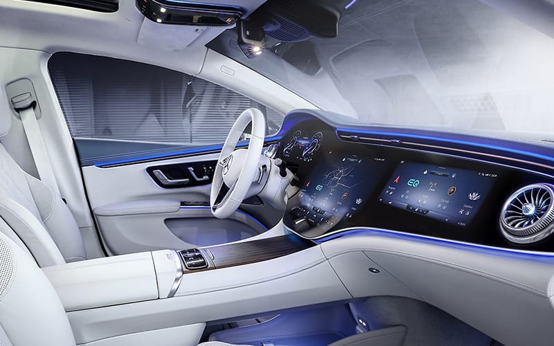 LG is shaking up the interior of the new Mercedes EQS