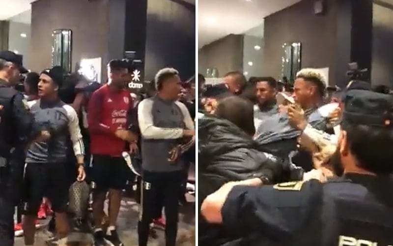 Peru football team involved in fracas with Spanish police