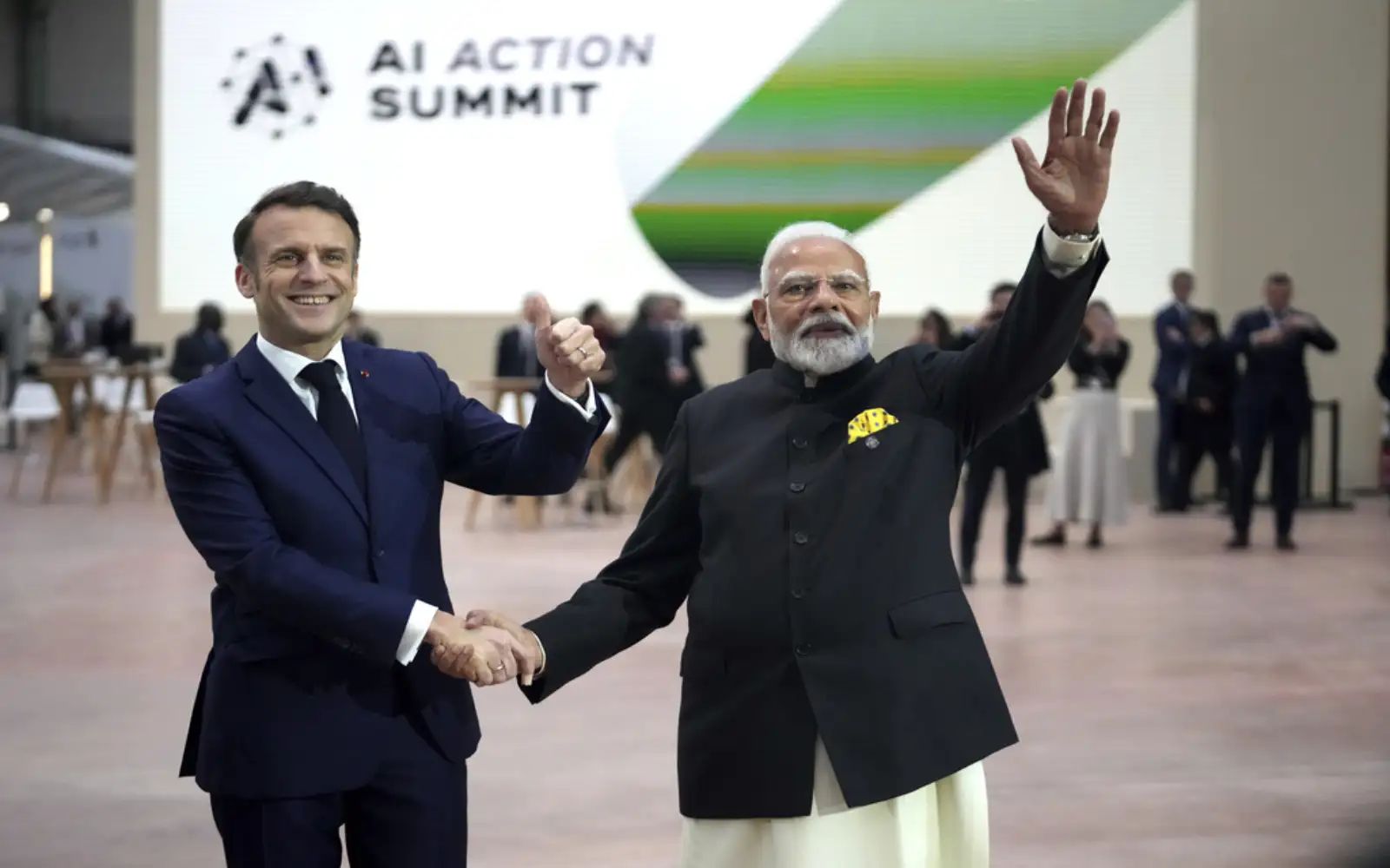 Macron Modi AP 110225