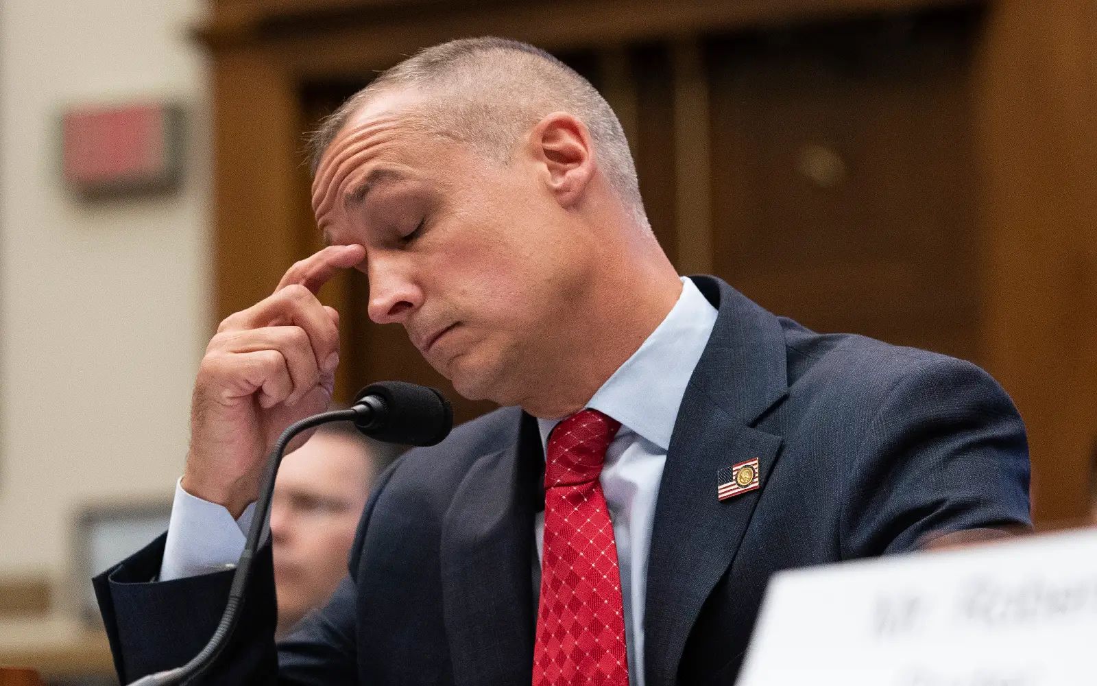 Homeland security department confirms Lewandowski left after Noem’s firing
