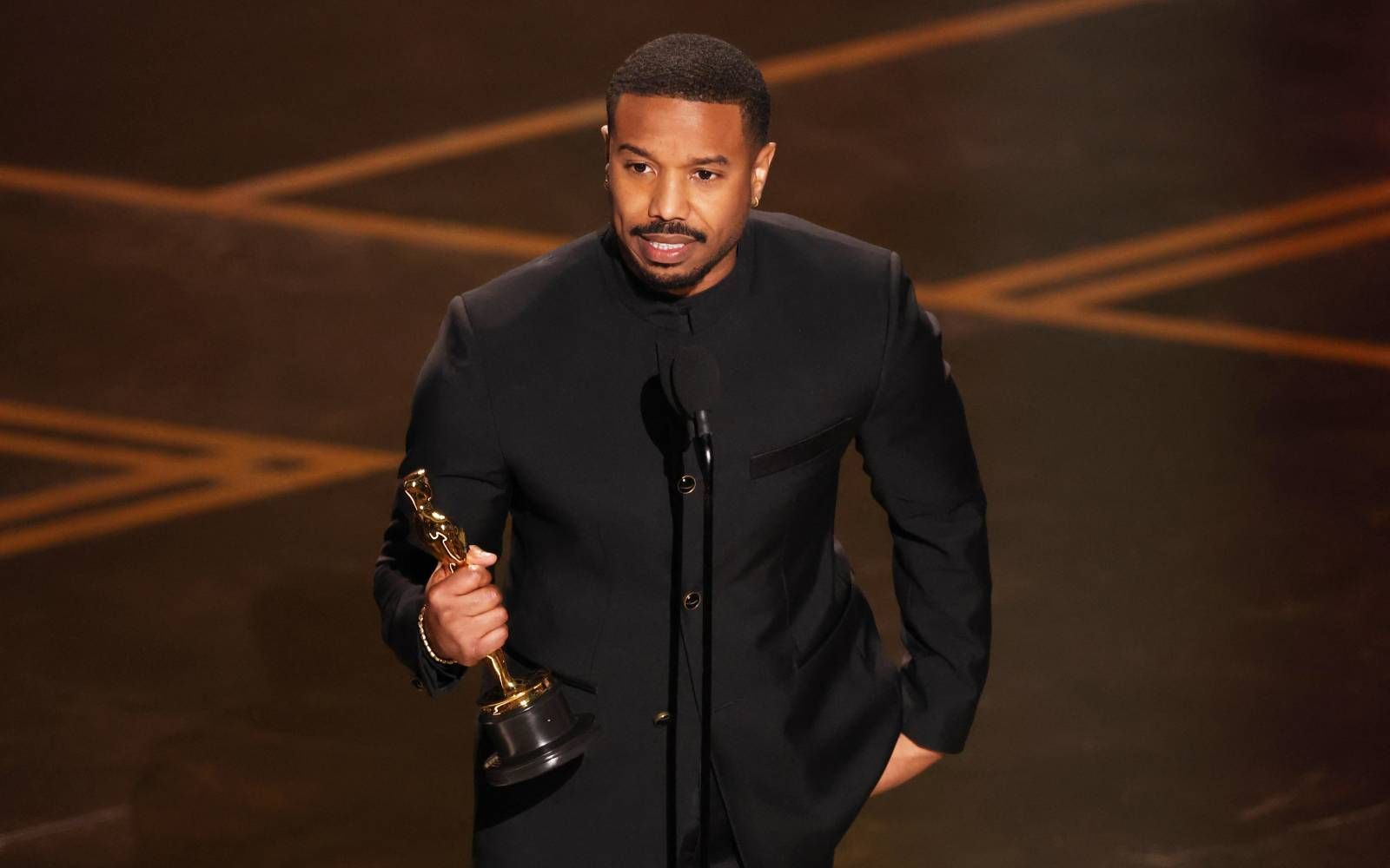 Michael B Jordan wins best actor Oscar for dual role in ‘Sinners’