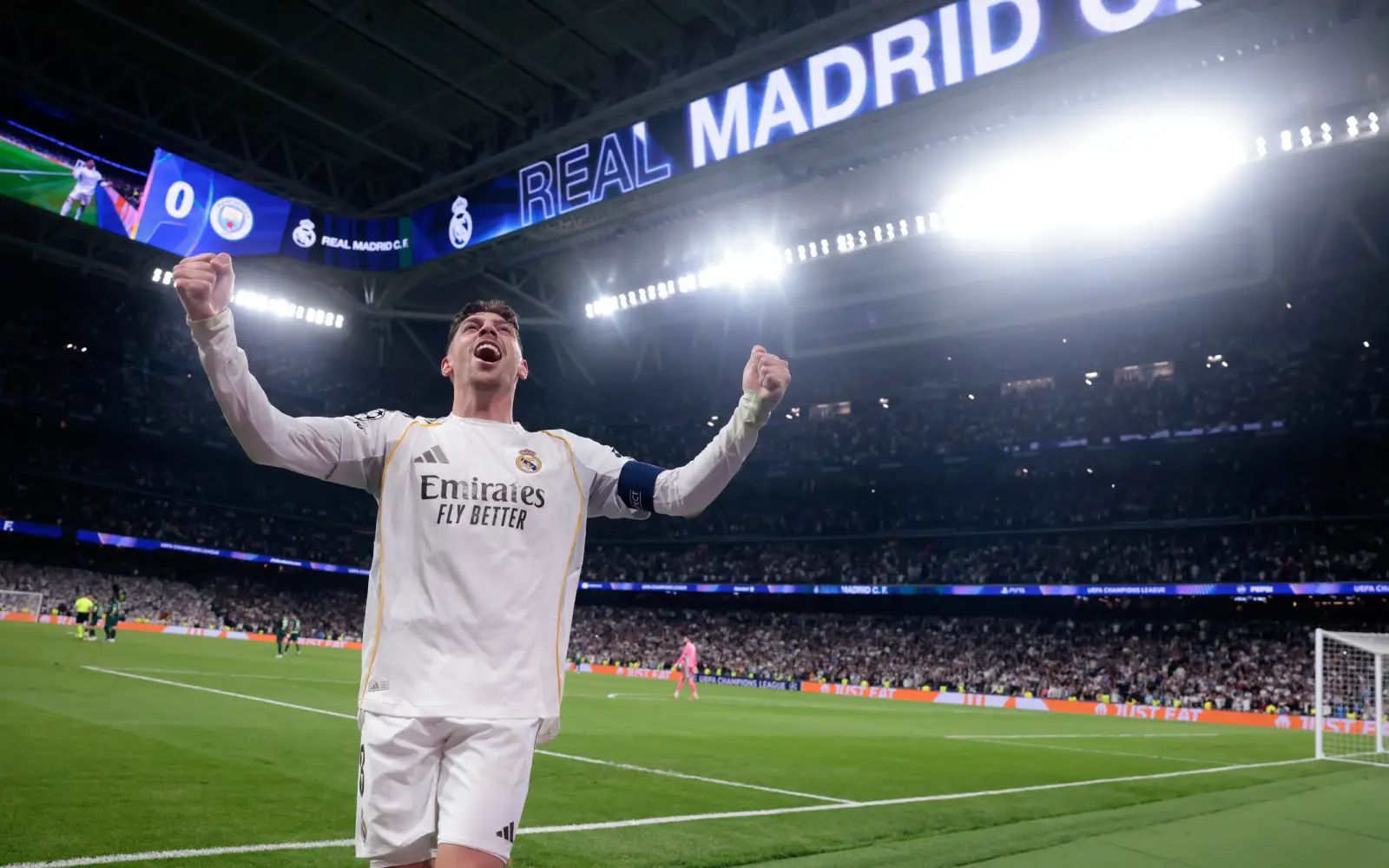 Real Madrid run riot as Valverde treble stuns Man City
