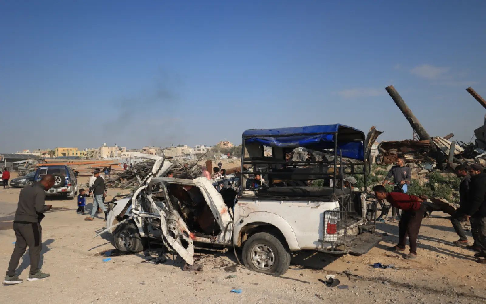 Gaza ministry says Israeli strike on police vehicle kills nine