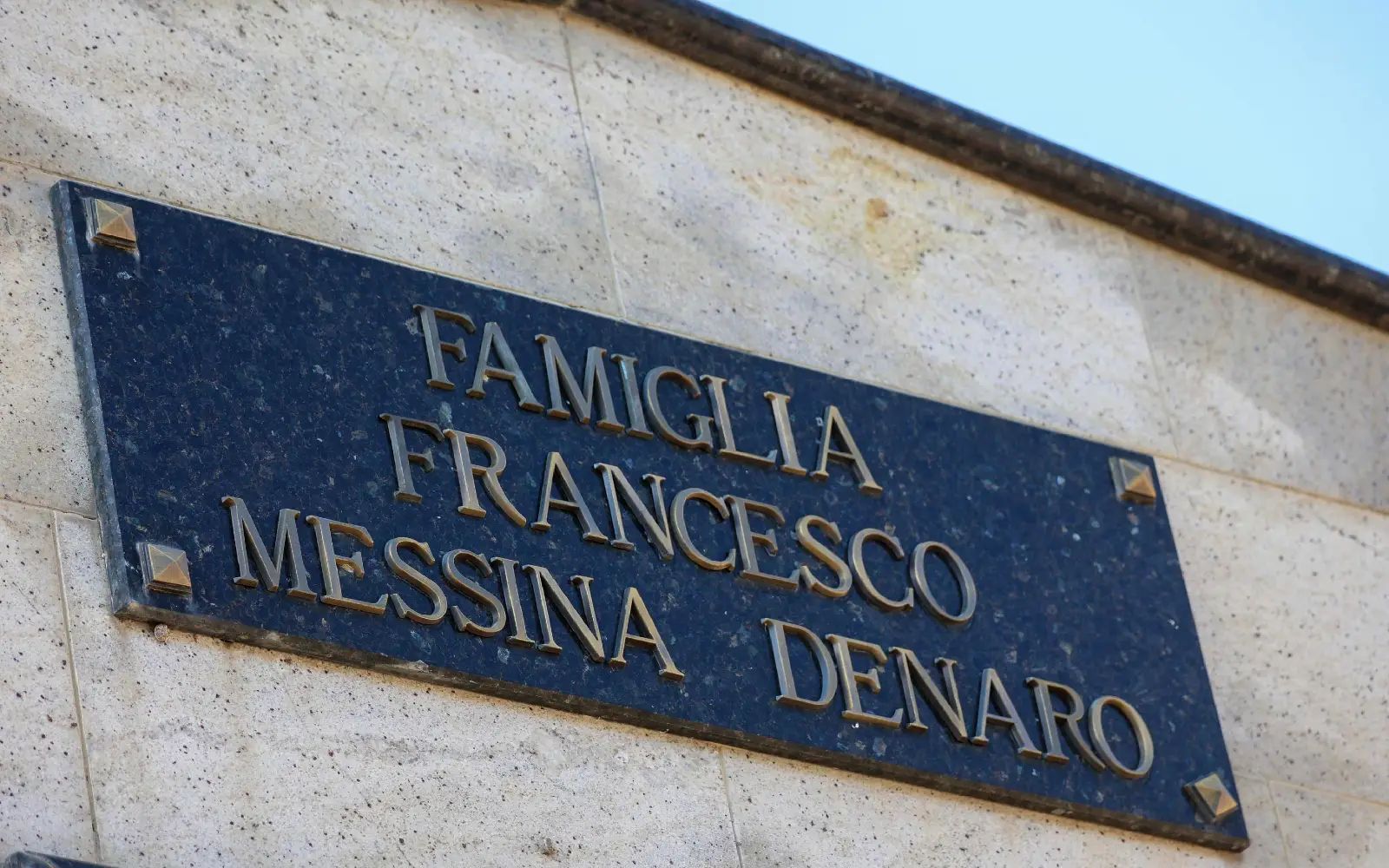The Messina Denaro family tomb containing the body of Matteo Messina Denaro at a cemetery in Castelvetrano, Sicily island, southern Italy, 27 September 2023. The 'last godfather' of the Sicilian mafia, Matteo Messina Denaro, who spent 30 years on the run, died in a hospital in L'Aquila at the age of 61
