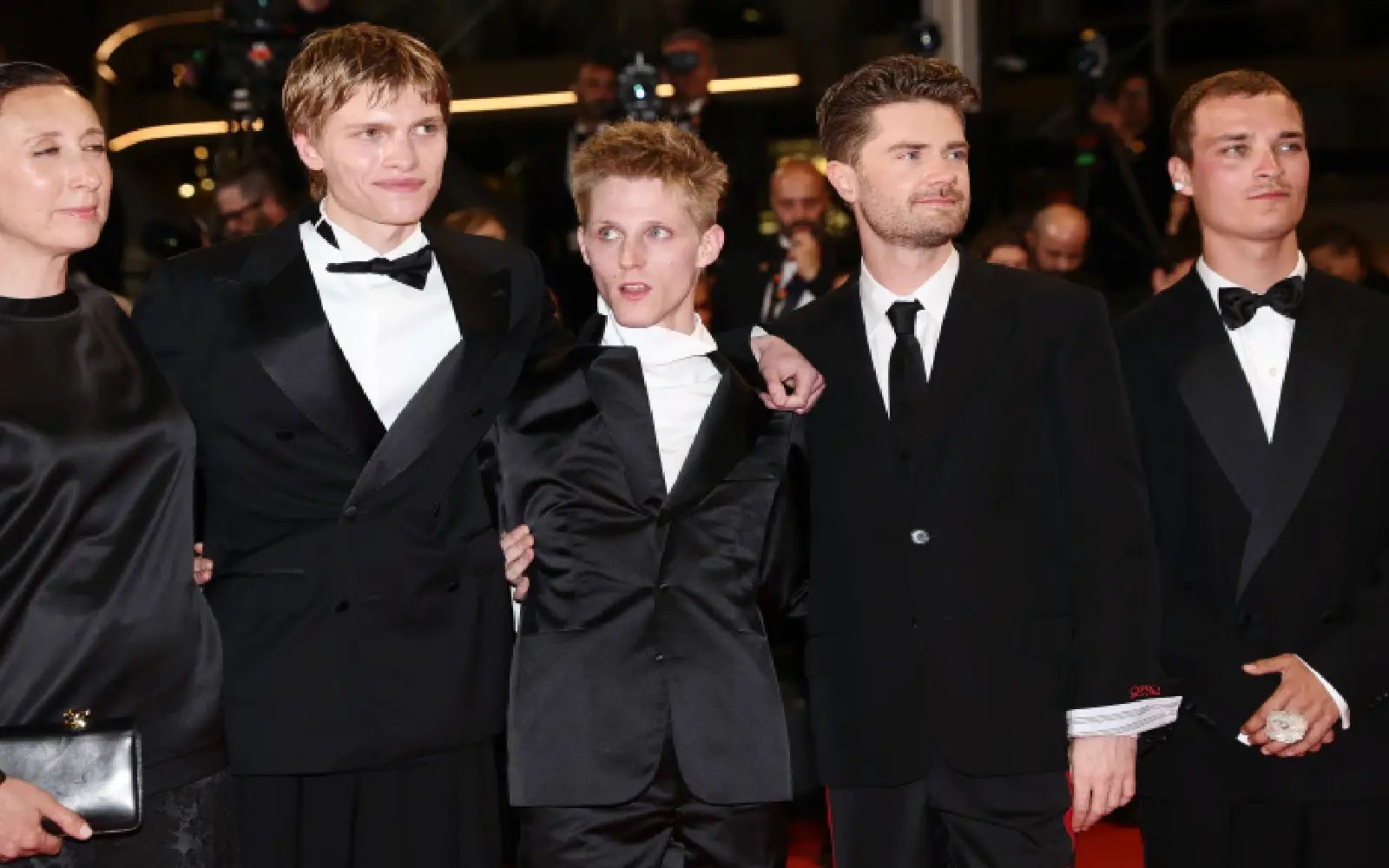 (L-R) Juliette Schrameck, Emmanuel Macchia, Valentin Campagne, Lukas Dhont, and Willem De Schryver attend the premiere of 'Coward' during the 79th annual Cannes Film Festival, in Cannes, France, 21 May 2026. The film festival runs from 12 to 23 May 2026. EPA/TERESA SUAREZ