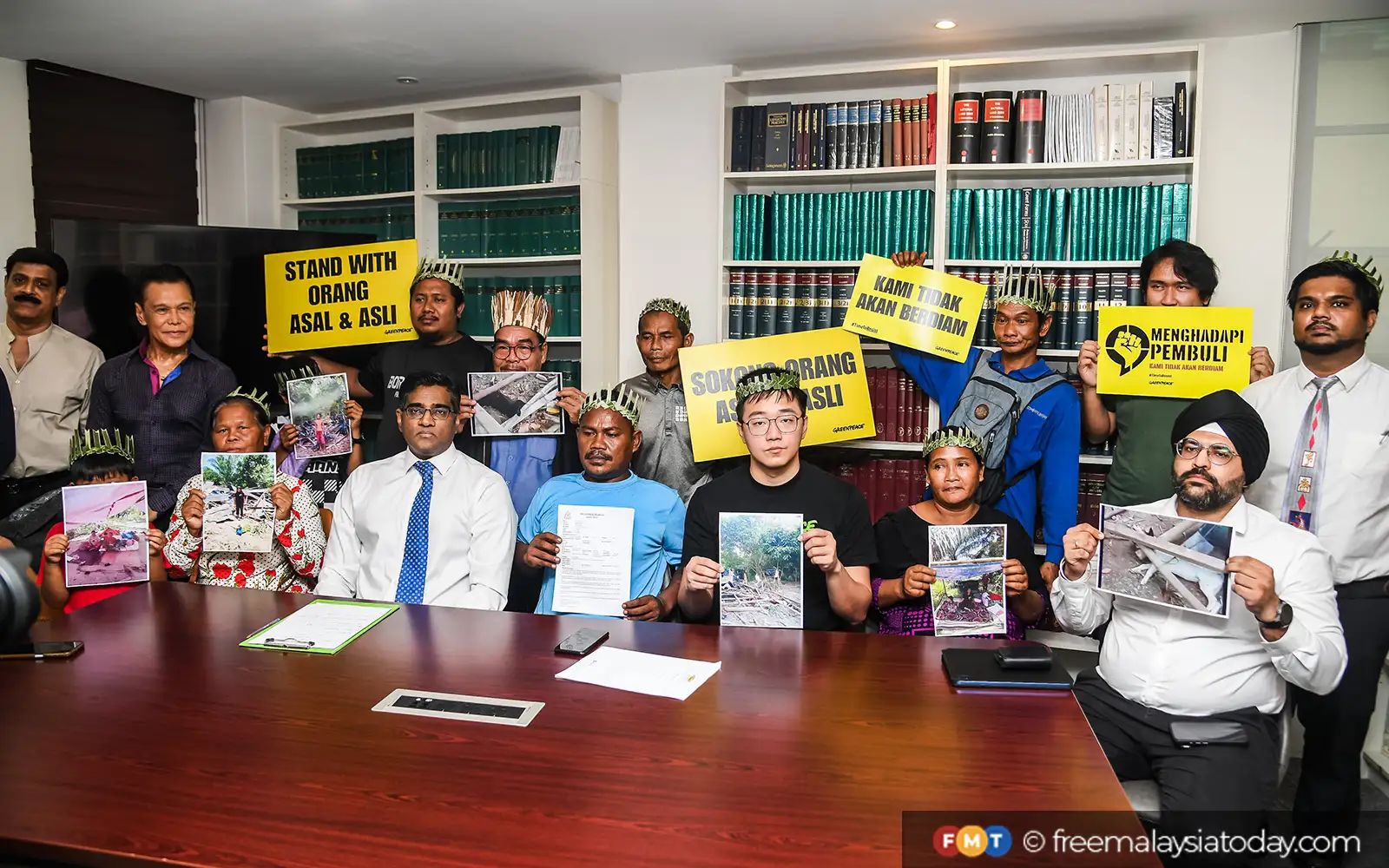 Lawyer Rajesh Nagarajan talks at a press conference concerning the recent shocking demolition of Orang Asli