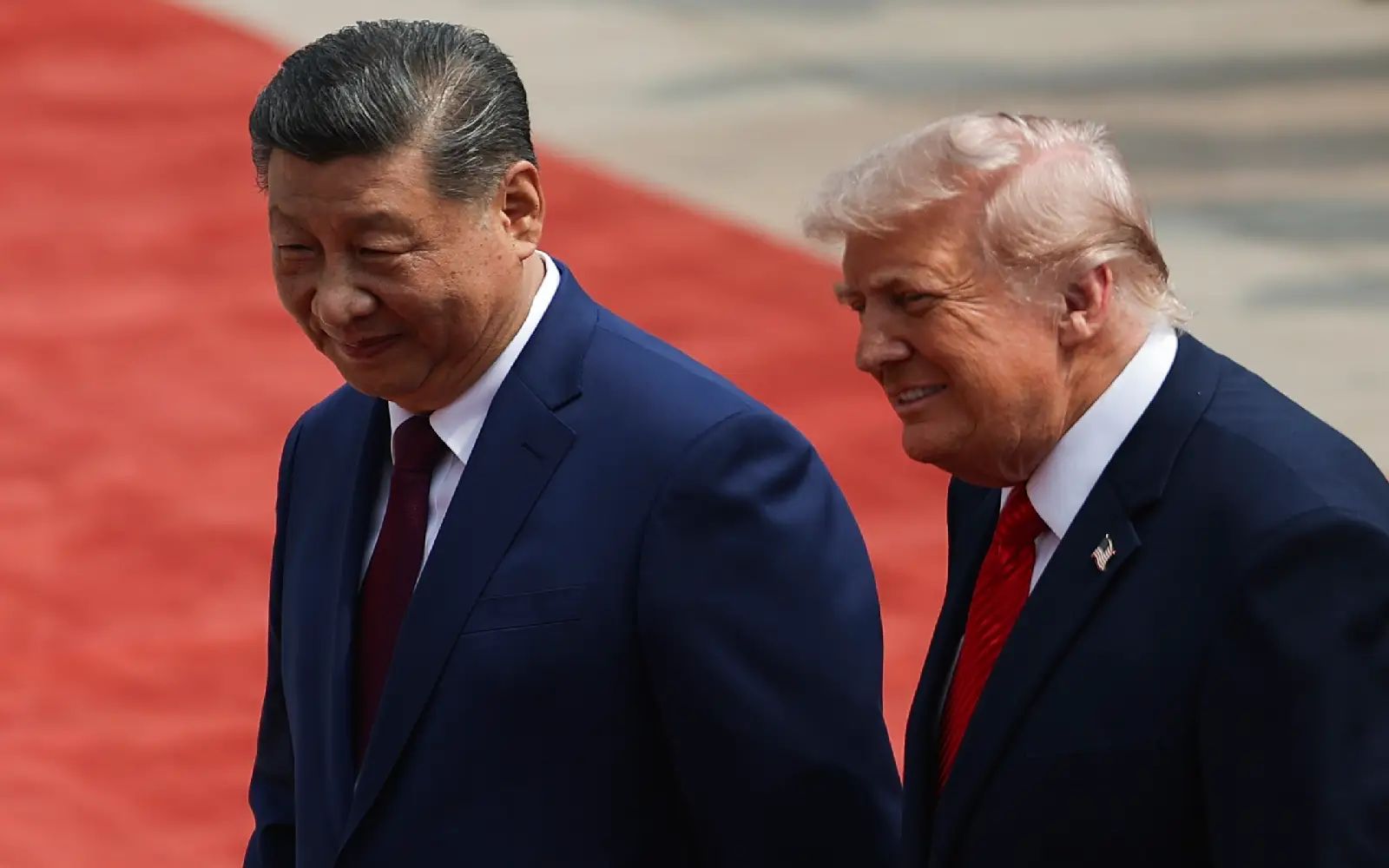 Chinese President Xi Jinping attends a welcome ceremony with U.S. President Donald Trump at the Great Hall of the People in Beijing, China, 14 May 2026. EPA/Maxim Shemetov / POOL