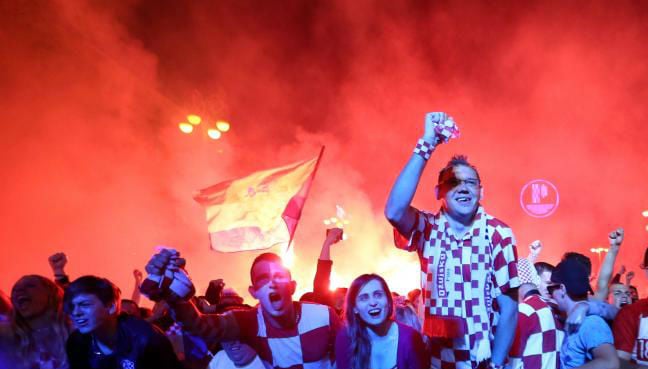 Jubilant Croatia fans revel in World Cup semifinal win over England