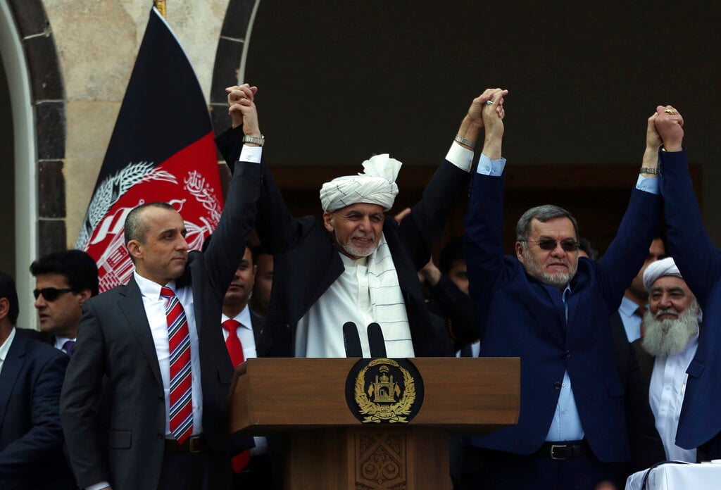 Afghan rockets and rival ceremony mar Ashraf Ghani’s inauguration