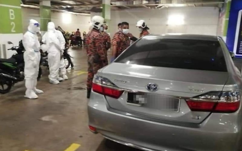 Blood-stained body of man found in car at hypermarket