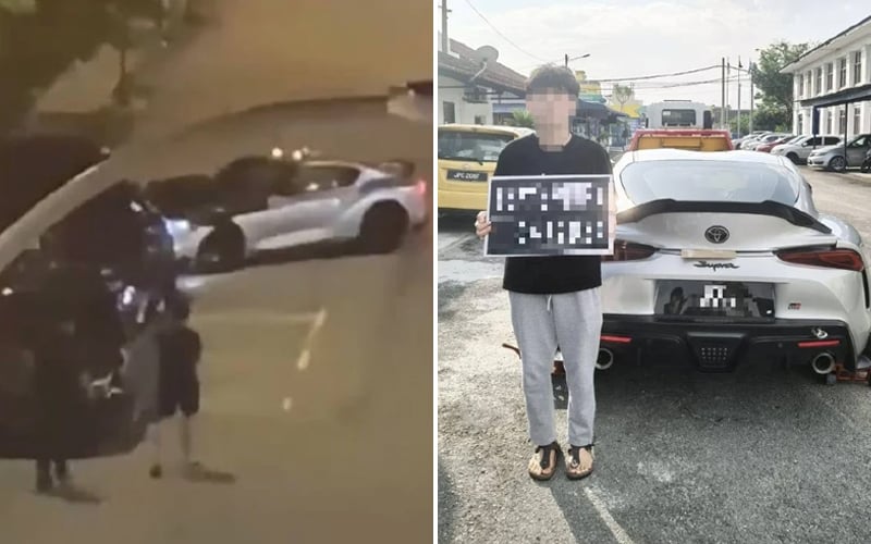 Buat aksi ‘drift’ hingga terbabas, pemandu ditahan polis