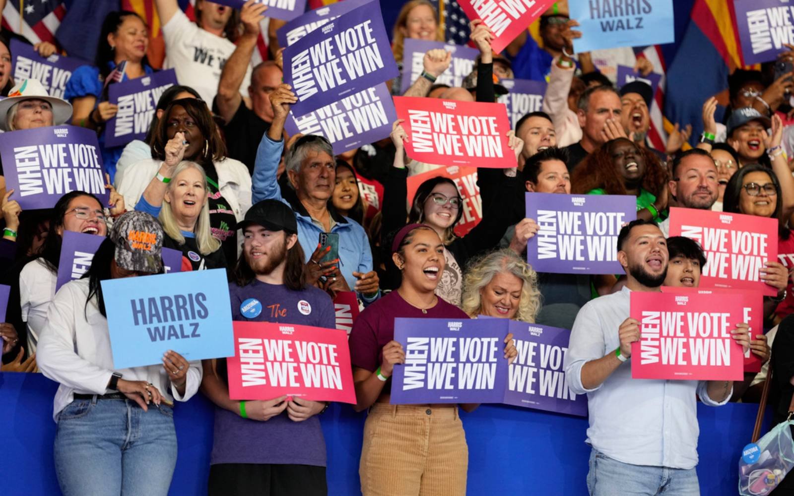 Harris struggles to secure men’s support in labour unions