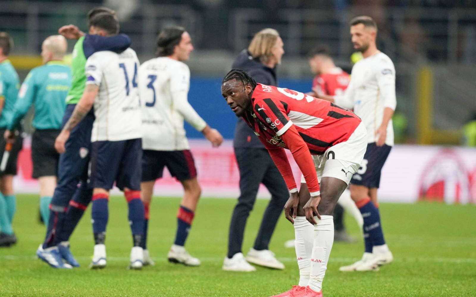 Milan held to 1-1 draw by relegation-battlers Cagliari