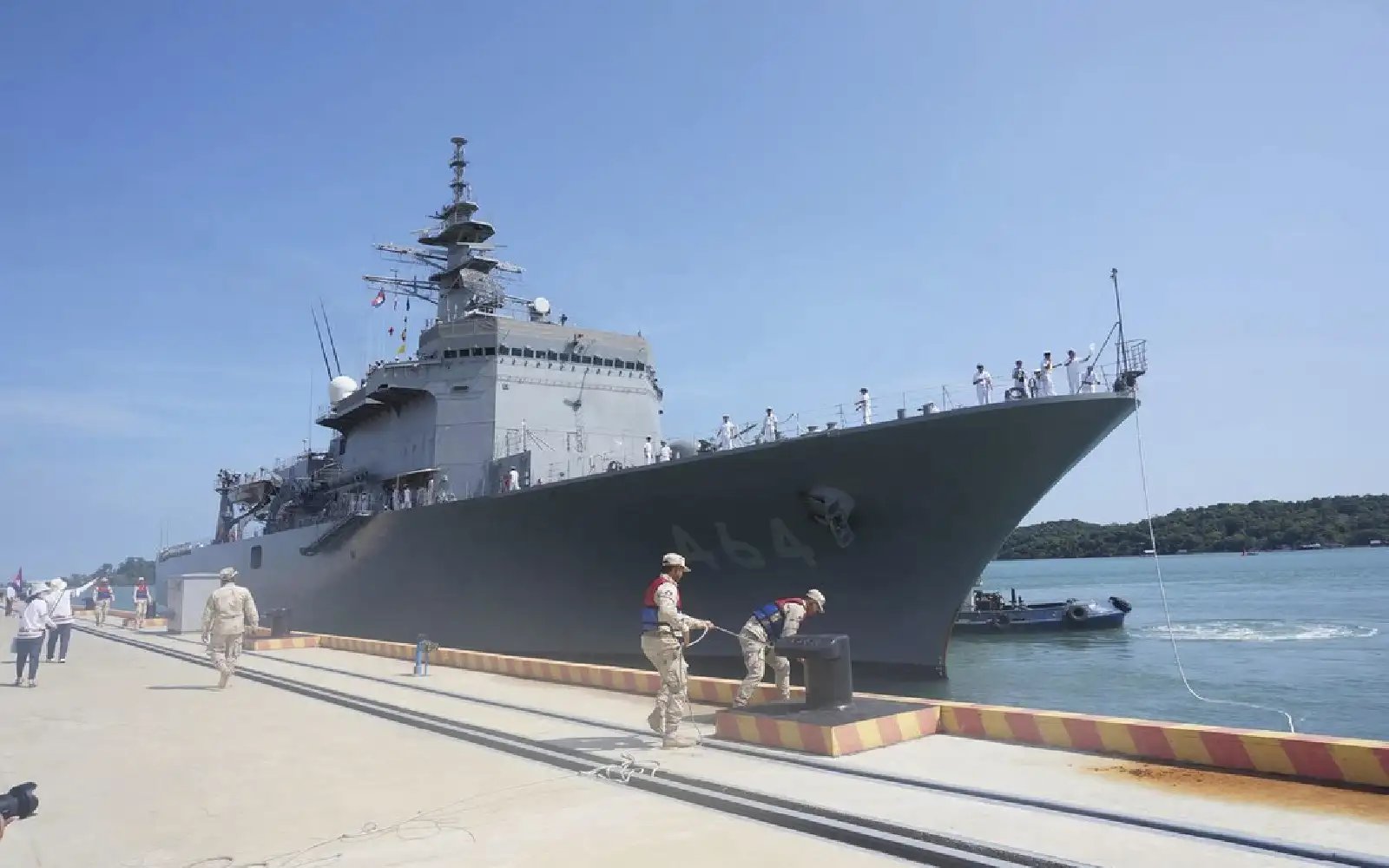 Japanese warships dock at Cambodia’s Chinese-renovated naval base