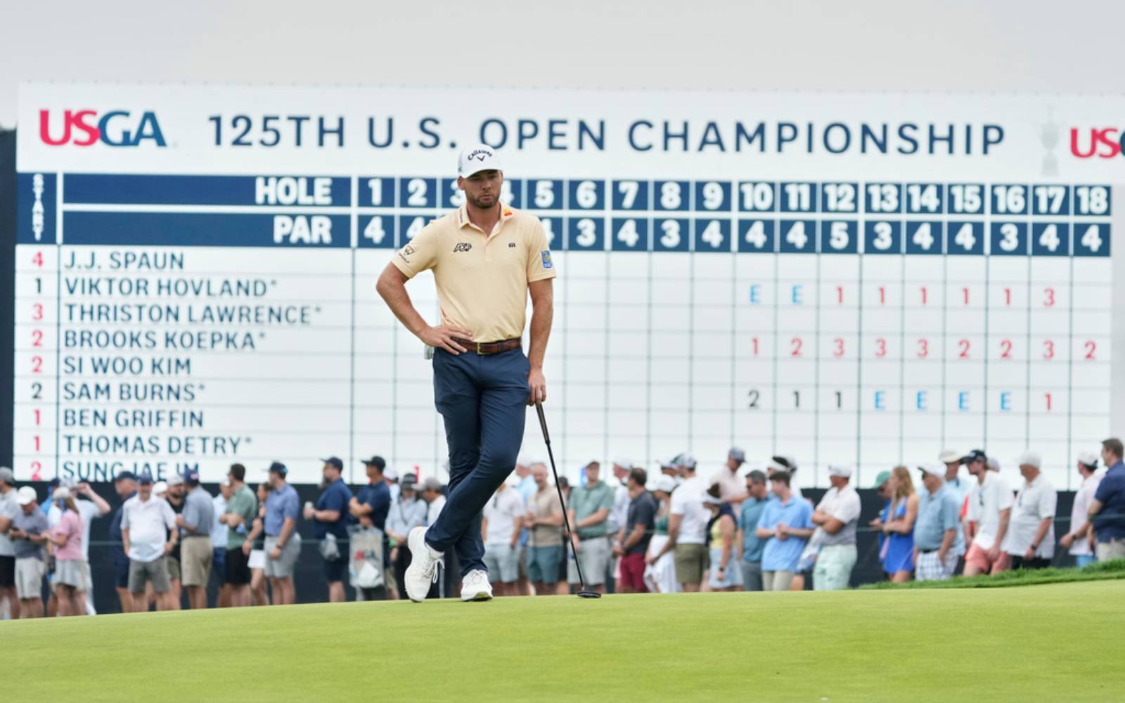 Burns fires 65 to grab US Open lead as big names stumble