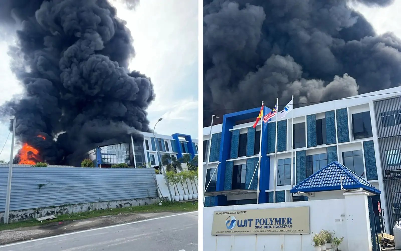 Fire breaks out at plastics factory in Kuala Selangor
