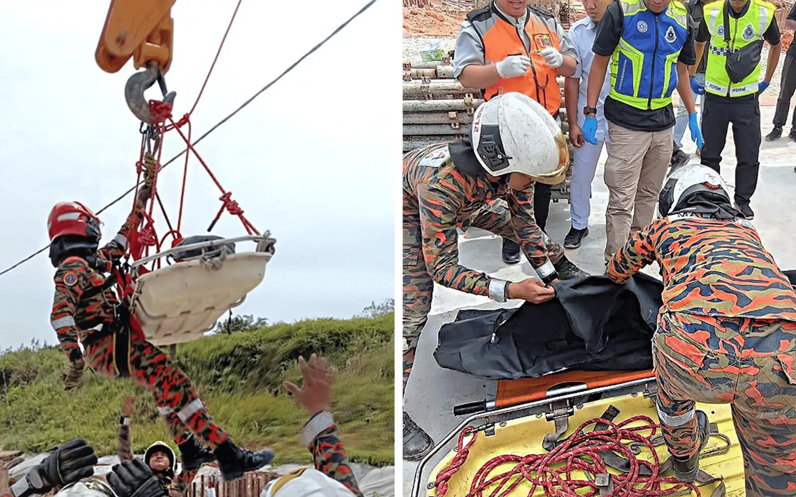 Bomba bantu bawa turun operator kren meninggal dunia