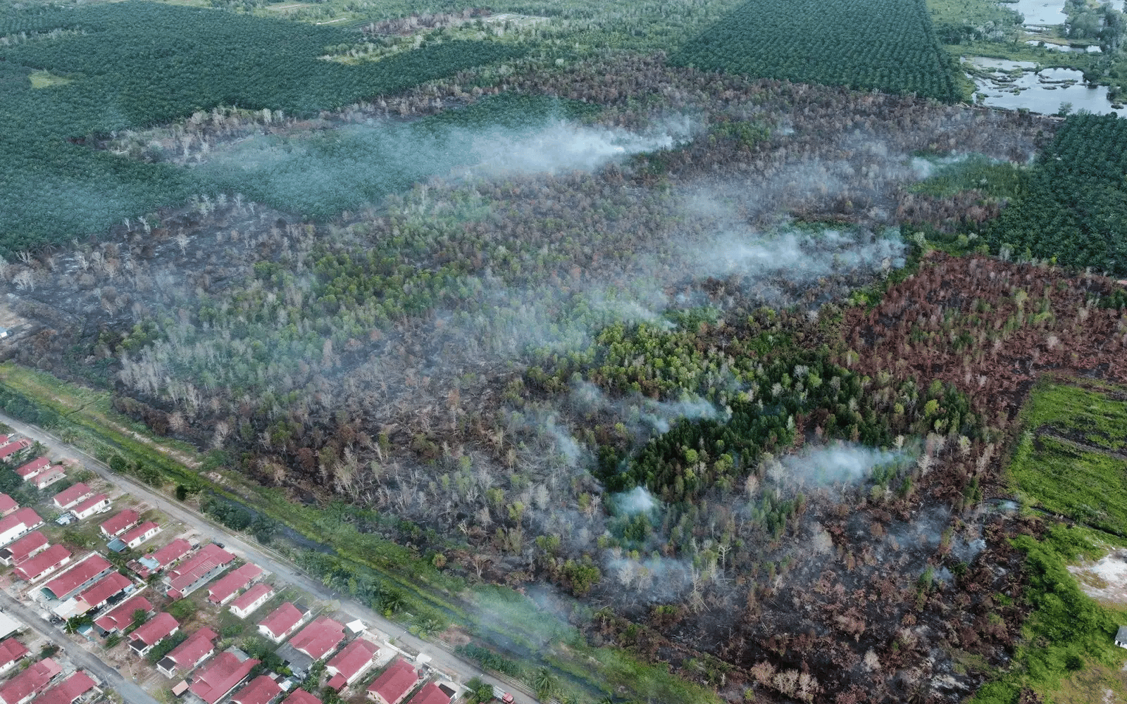 Bomba mula pengeboman air reda kebakaran tanah gambut di Johor
