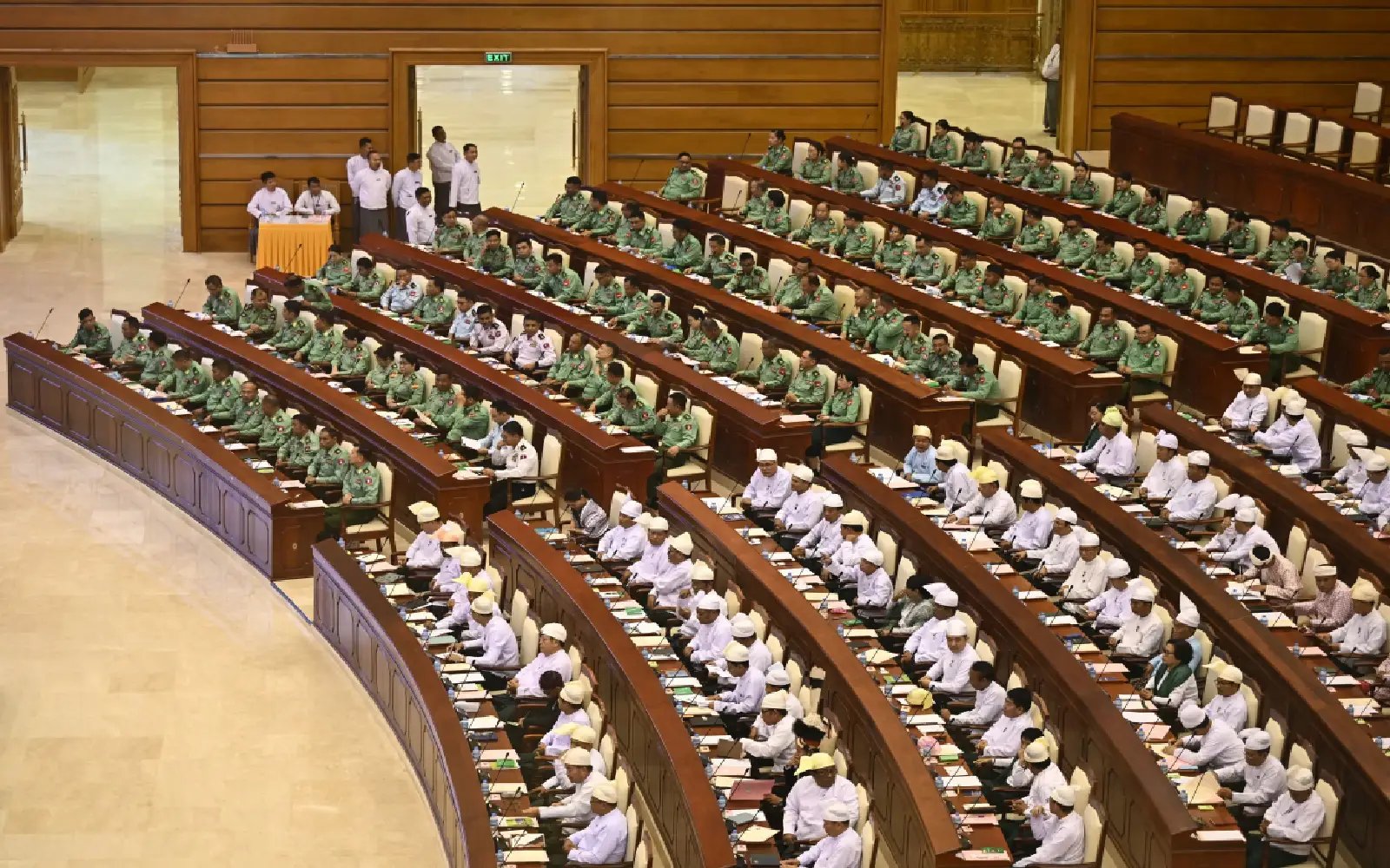 Myanmar’s post-coup parliament sits packed with junta allies