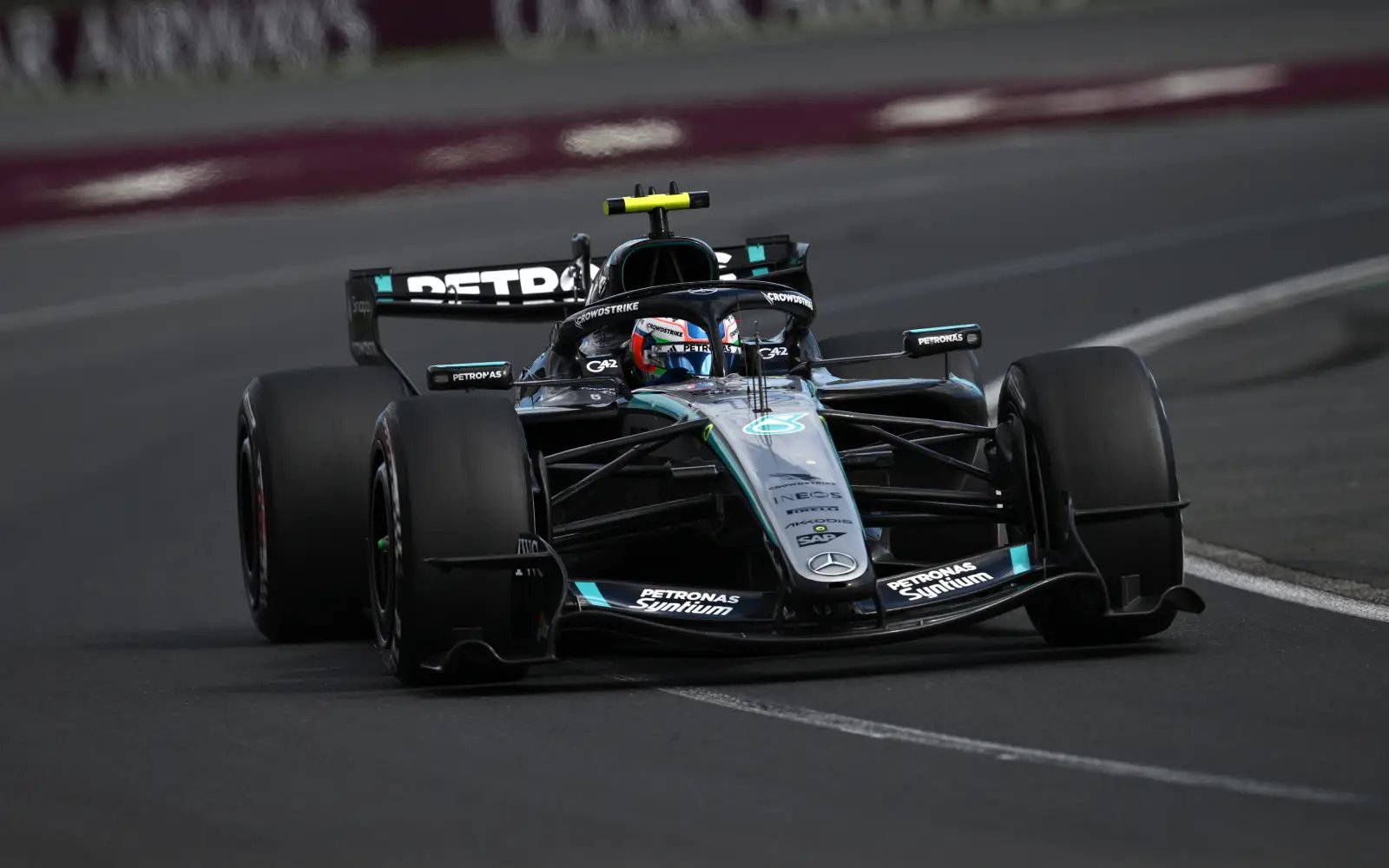Dominant Russell wins Australian Grand Prix in Mercedes 1-2
