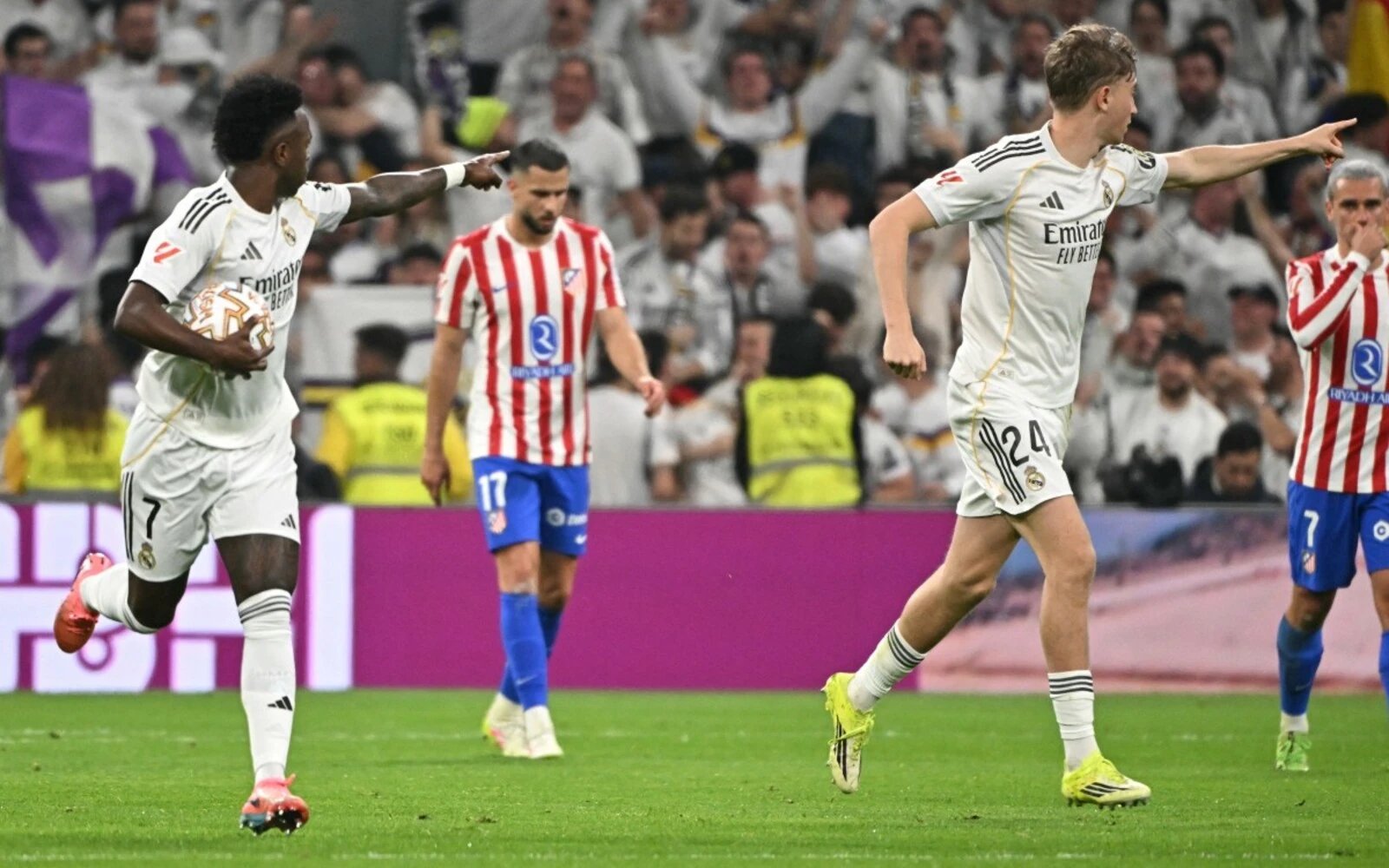 Real Madrid down Atletico in derby, leaders Barca edge Rayo